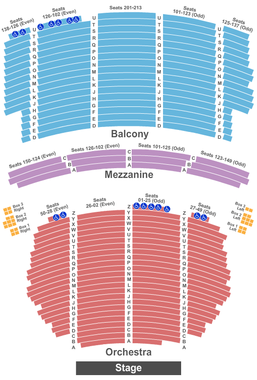 Orpheum Theatre Netflix is a Joke Seating Chart